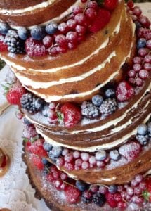 Naked Wedding Cake - The Lawn, Rochford, Essex