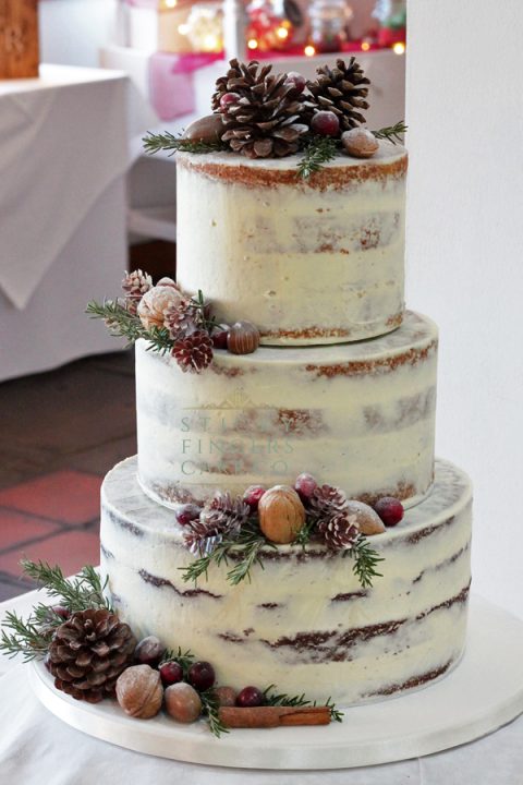 3 Tier Semi Naked Wedding Cake, Bulphan – Ye Olde Plough House, 29th ...